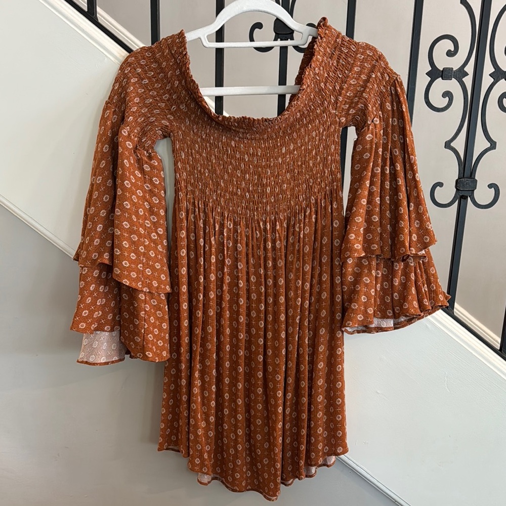 Charming Rust Orange Dress